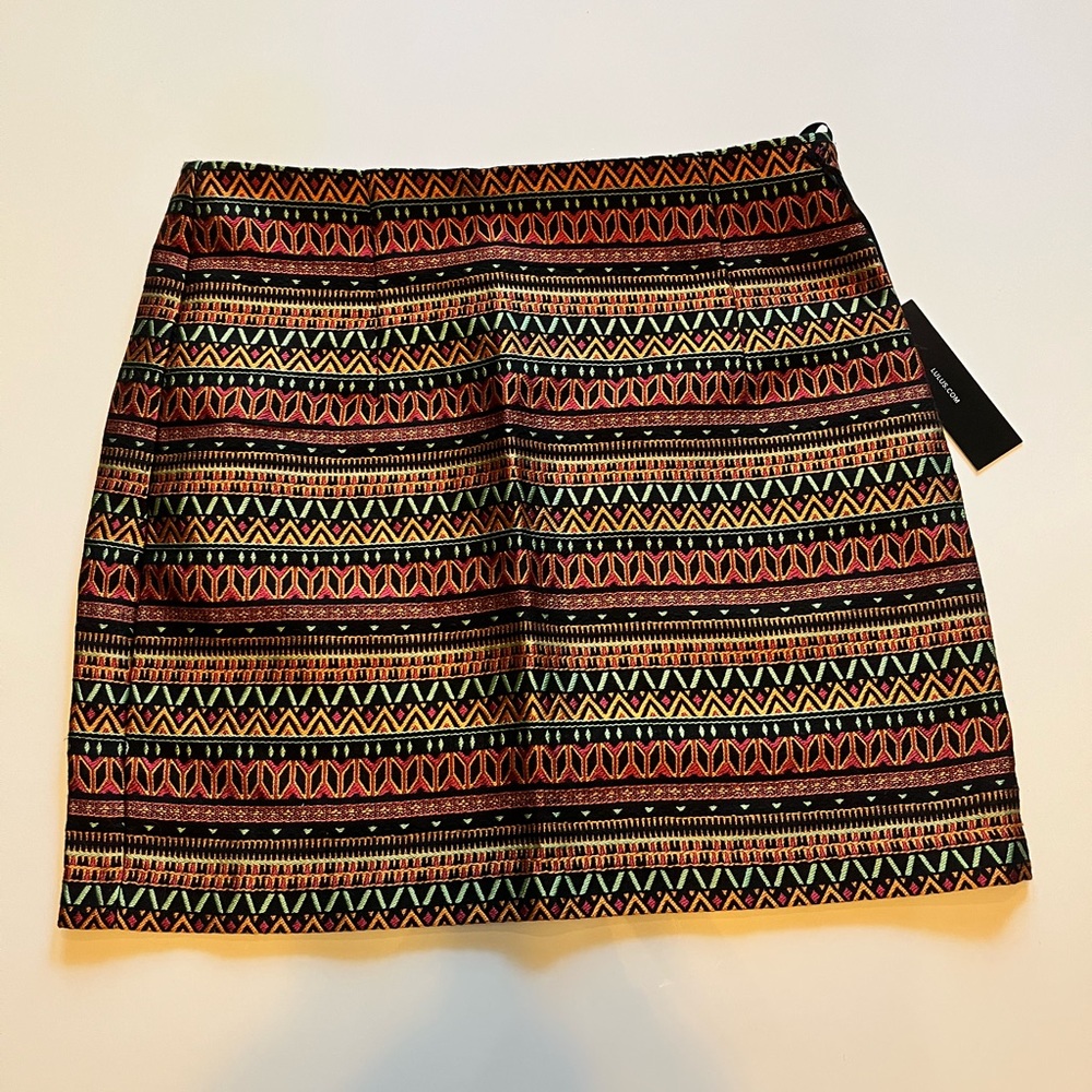 Lulus tribal print mini skirt